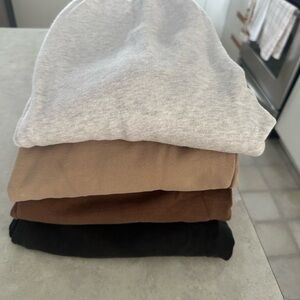 Brandy Melville Rosa Sweatpants Bundle of 4 -Light Gray, Tan, Brown, Black